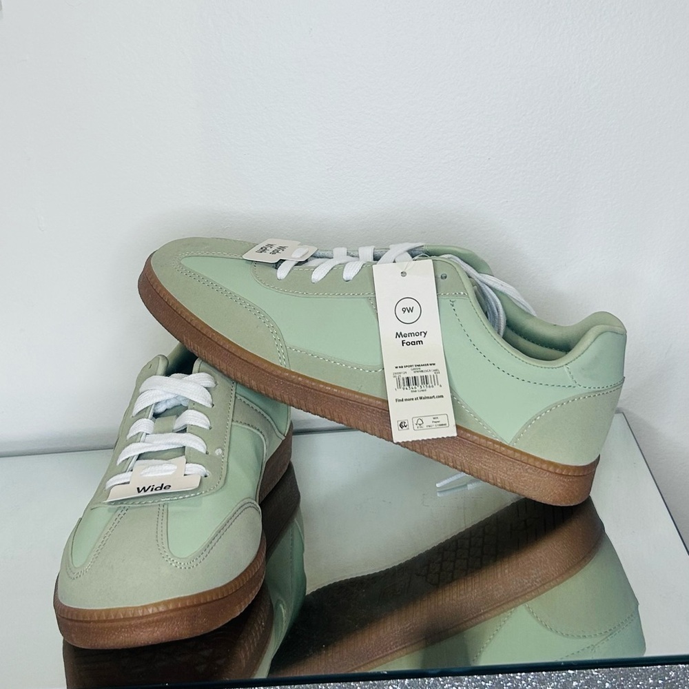 Mint Green Women's Sneakers - Picture 1 of 7